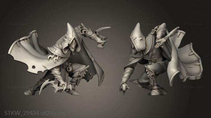 Military figurines (Dark Elves Elf Black Mist Abyss, STKW_29434) 3D models for cnc