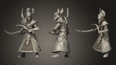 Military figurines Dark Elves Elf Blade Dancer 3d model