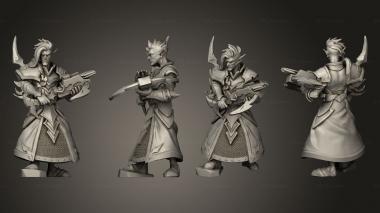 Military figurines Dark Elves Elf Huntsman 3d model