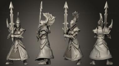 Military figurines Dark Elves Elf Knight Kight 3d model