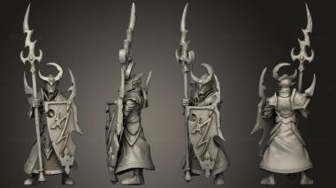 Military figurines Dark Elves Elf Lineman 3d model