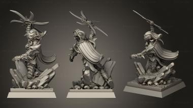 Military figurines Dark Elves Hero Sq 3d model