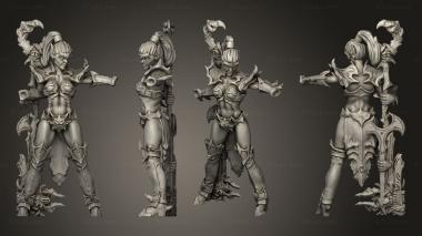 Military figurines Dark Elves Modular Bodies Elf Challenger 3d model