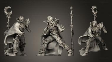 Military figurines Dark Elves Modular Bodies Elf Ding Weapon 3d model