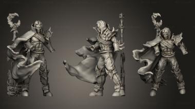 Military figurines Dark Elves Modular Bodies Elf Fighting 3d model