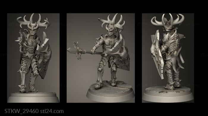 Military figurines (Dark Elves Soldier Lance, STKW_29460) 3D models for cnc