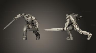Military figurines Dark Fire Master Crusader Melee Miniature 3d model