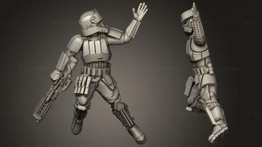 Military figurines Dark Fire Master Fallen Tropical Troopers Shoretrooper 3d model