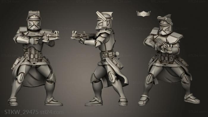 Military figurines (Dark Fire Star Corps Squad Helmet, STKW_29475) 3D models for cnc