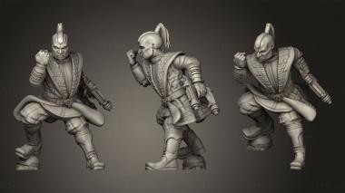 Military figurines Enforcers Uni leader 3d model