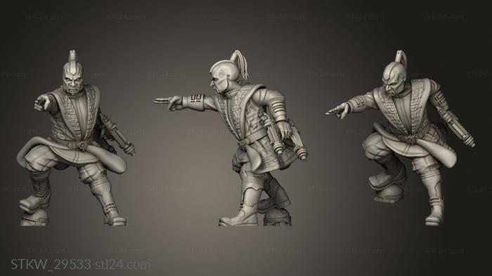 Military figurines (Enforcers Uni leader, STKW_29533) 3D models for cnc