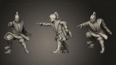 Military figurines Enforcers Uni leader 3d model