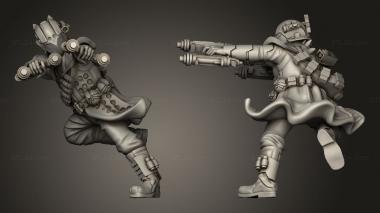 Military figurines Enforcers Uni running 3d model