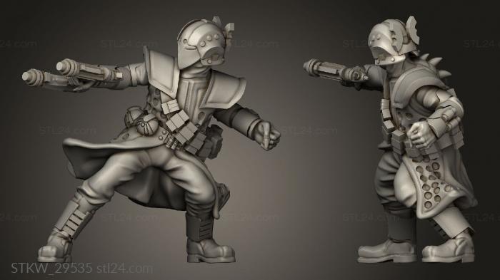 Military figurines (Enforcers Uni shooting, STKW_29535) 3D models for cnc