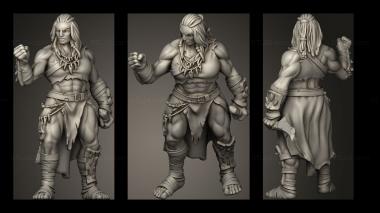 Military figurines Female Half Giant bow 3d model