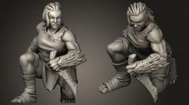 Military figurines Female Half Giant bow 3d model