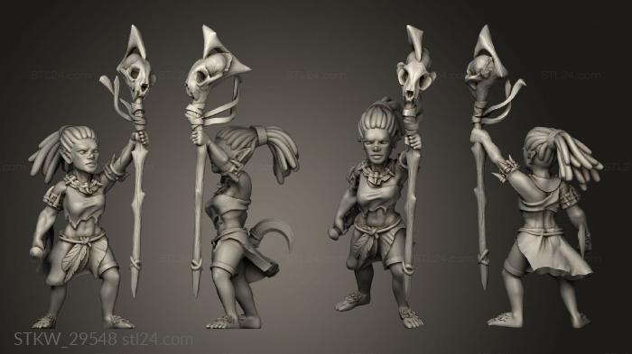 Military figurines (halfling preserver, STKW_29548) 3D models for cnc