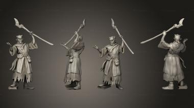 Military figurines Dark wizard figure 3d model