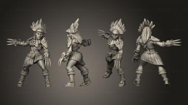 Military figurines amazons blitzer 3d model