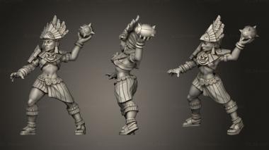 Military figurines amazons thrower 3d model