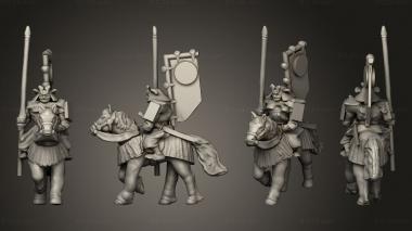 Military figurines Samurai Cavalry Stand 3d model