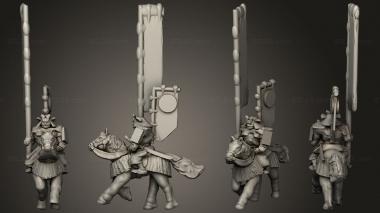 Military figurines Samurai Cavalry Stand 3d model