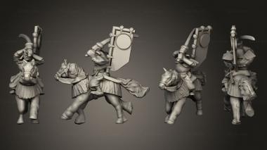 Military figurines Samurai Cavalry Stand 3d model