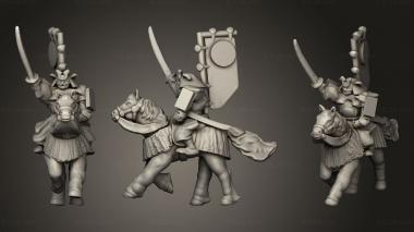 Military figurines Samurai Cavalry Stand 3d model