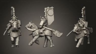 Military figurines Samurai Cavalry Stand 3d model