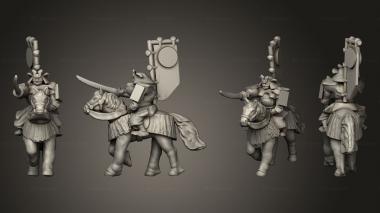Military figurines Samurai Cavalry Stand 3d model