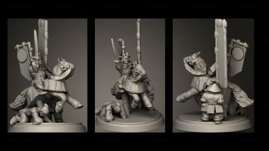 Military figurines Samurai Daimyo Hero 3d model