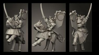 Military figurines Samurai Daimyo Hero Alone 3d model