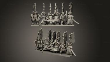 Military figurines Samurai Footmen Strip 3d model