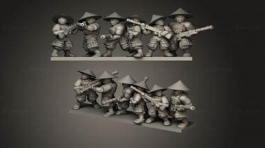 Military figurines Samurai Gunners 3d model