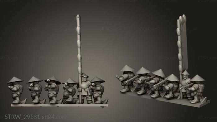 Military figurines (Samurai Gunners, STKW_29581) 3D models for cnc