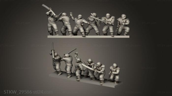 Military figurines (Samurai Ninja Stand, STKW_29586) 3D models for cnc