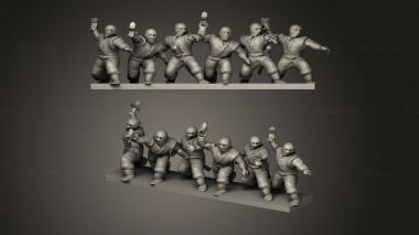 Military figurines Samurai Ninja Stand 3d model