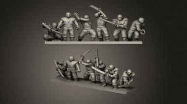 Military figurines Samurai Ninja Stand 3d model