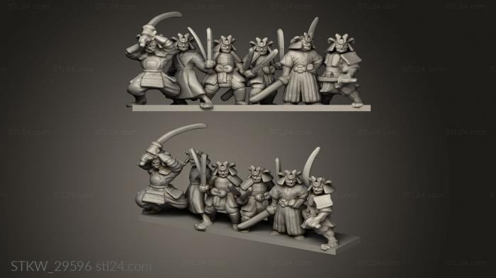 Military figurines (Samurai Ronin MIRROR, STKW_29596) 3D models for cnc