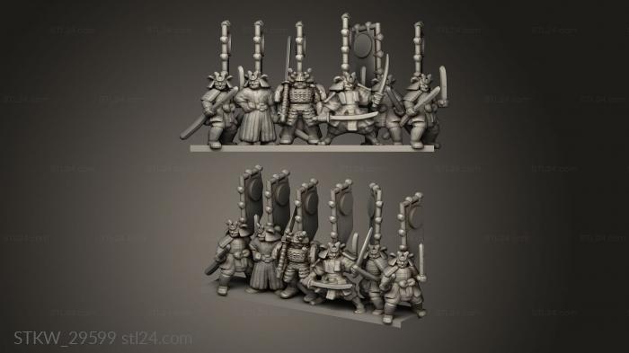 Military figurines (Samurai Spin strip, STKW_29599) 3D models for cnc