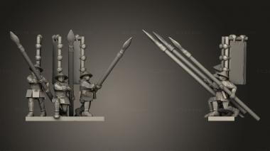 Military figurines Samurai Spin strip 3d model