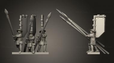 Military figurines Samurai Spin strip 3d model