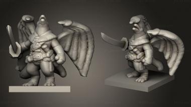 Military figurines Samurai Tenku Bird Warrior 3d model