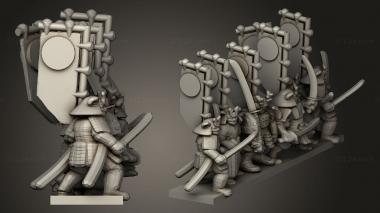 Military figurines Samurai Tenku Bird Warrior 3d model