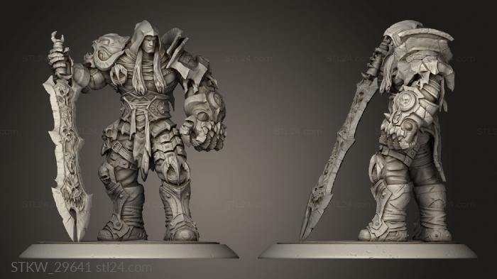 Military figurines (Darksiders War statue, STKW_29641) 3D models for cnc