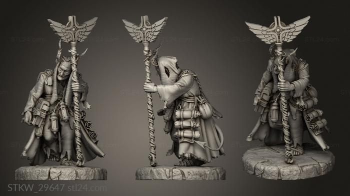 Military figurines (dart digital Cleric Martyron, STKW_29647) 3D models for cnc