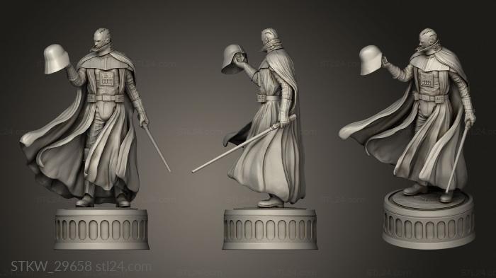Military figurines (Darth Vader ANAKIN DARK SIDE MEDITATION, STKW_29658) 3D models for cnc
