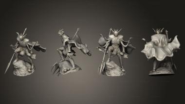 Military figurines Atlantean Knight Trident 3d model