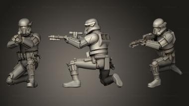 Military figurines Death Troopers Con Granadero necro trooper heavy 3d model