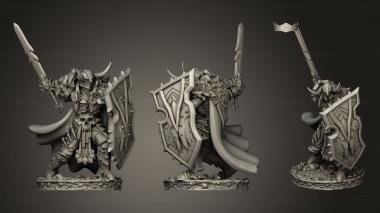 Military figurines Death Knight Death Crowns Male Base 3d model